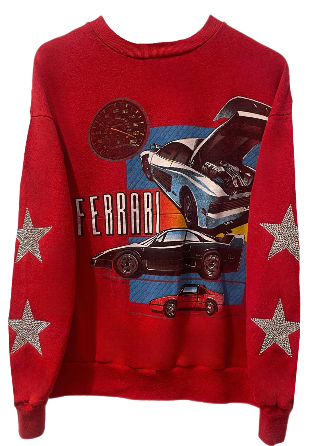 Ferrari 1990’s, One of a KIND Vintage “Rare Find” Sweatshirt with Crystal Star Design
