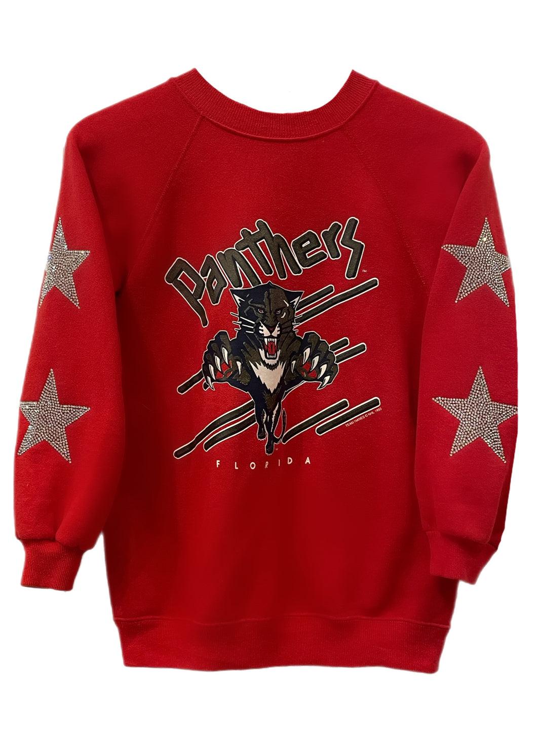 Florida Panthers, NHL One of a KIND Vintage Sweatshirt with Crystal Star Design