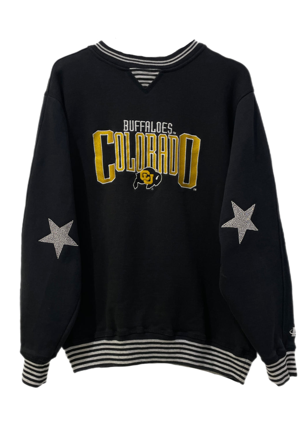 University of Colorado Boulder, One of a KIND Vintage Sweatshirt with Crystal Star Design
