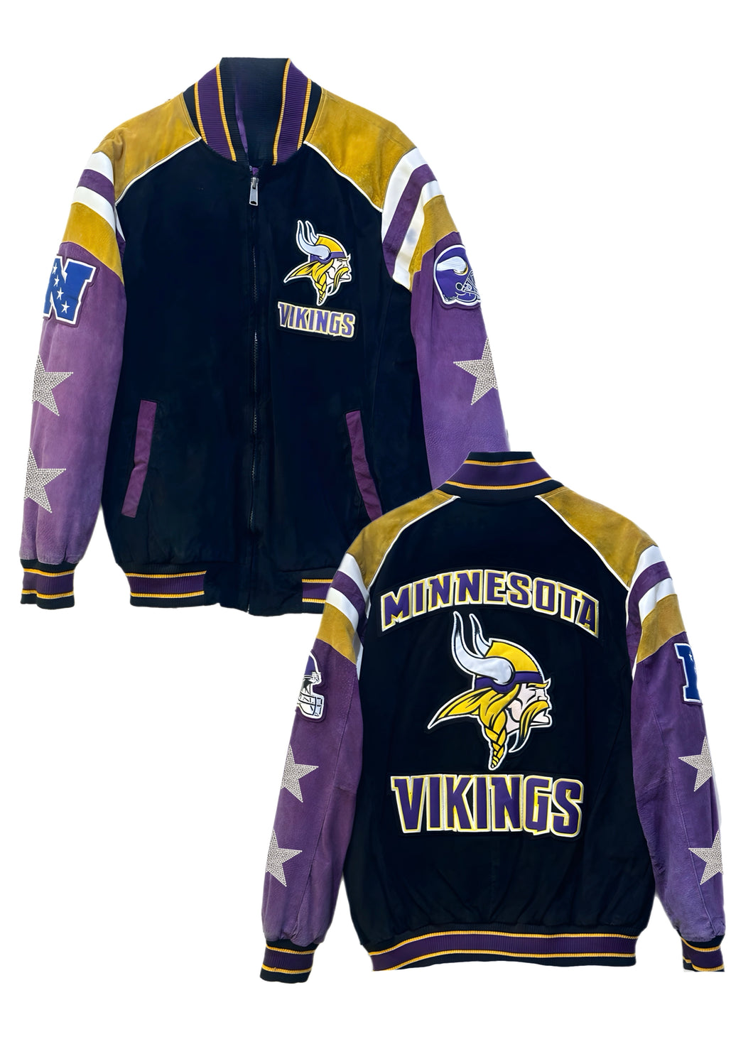 Minnesota Vikings, Football One of a KIND Vintage Jacket with Crystal Star Design