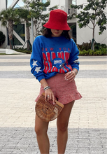 Load image into Gallery viewer, NY Giants, Football One of a KIND Vintage Sweatshirt with Crystal Star Design
