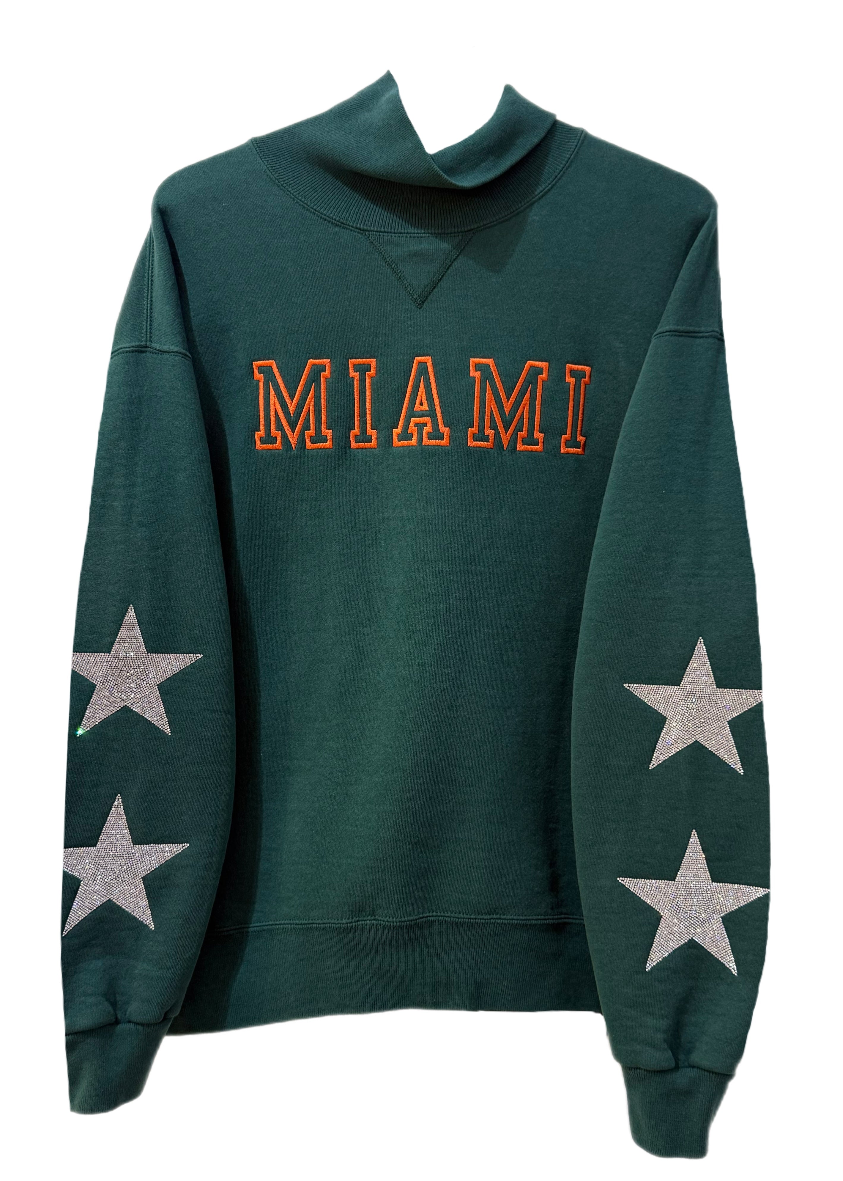 Miami, One of a KIND Vintage Mockneck / Turtleneck Sweatshirt with