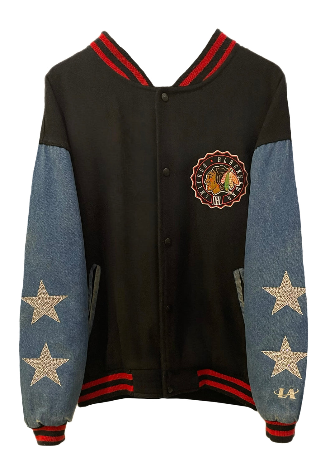 Chicago Blackhawks, Hockey One of a KIND Vintage Jacket with Crystal Star Design