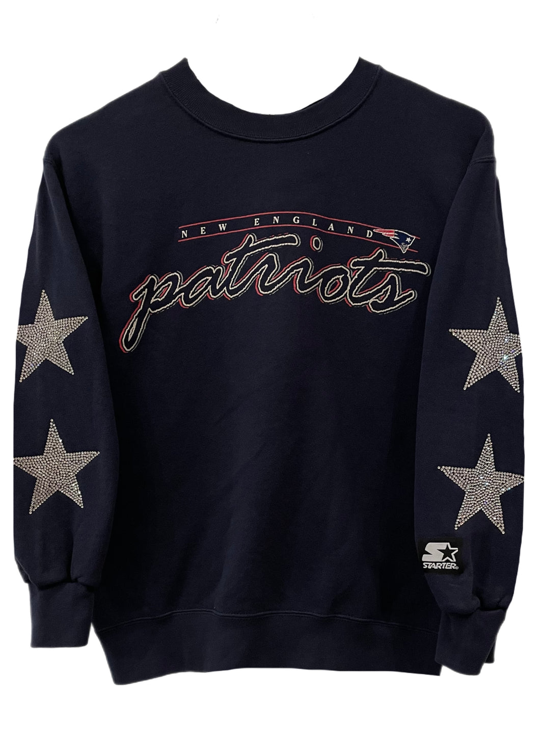 New England Patriots, NFL One of a KIND Vintage Kids Sweatshirt with Crystal Star Design