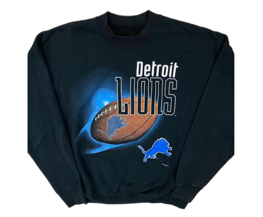 Detroit Lions, Football One of a KIND Vintage Sweatshirt with Crystal Star Design - Claim