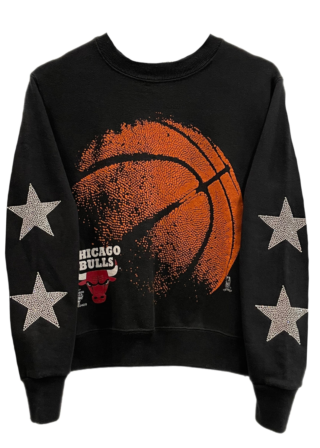 Chicago Bulls, NBA One of a KIND Vintage Sweatshirt with Crystal Star Design