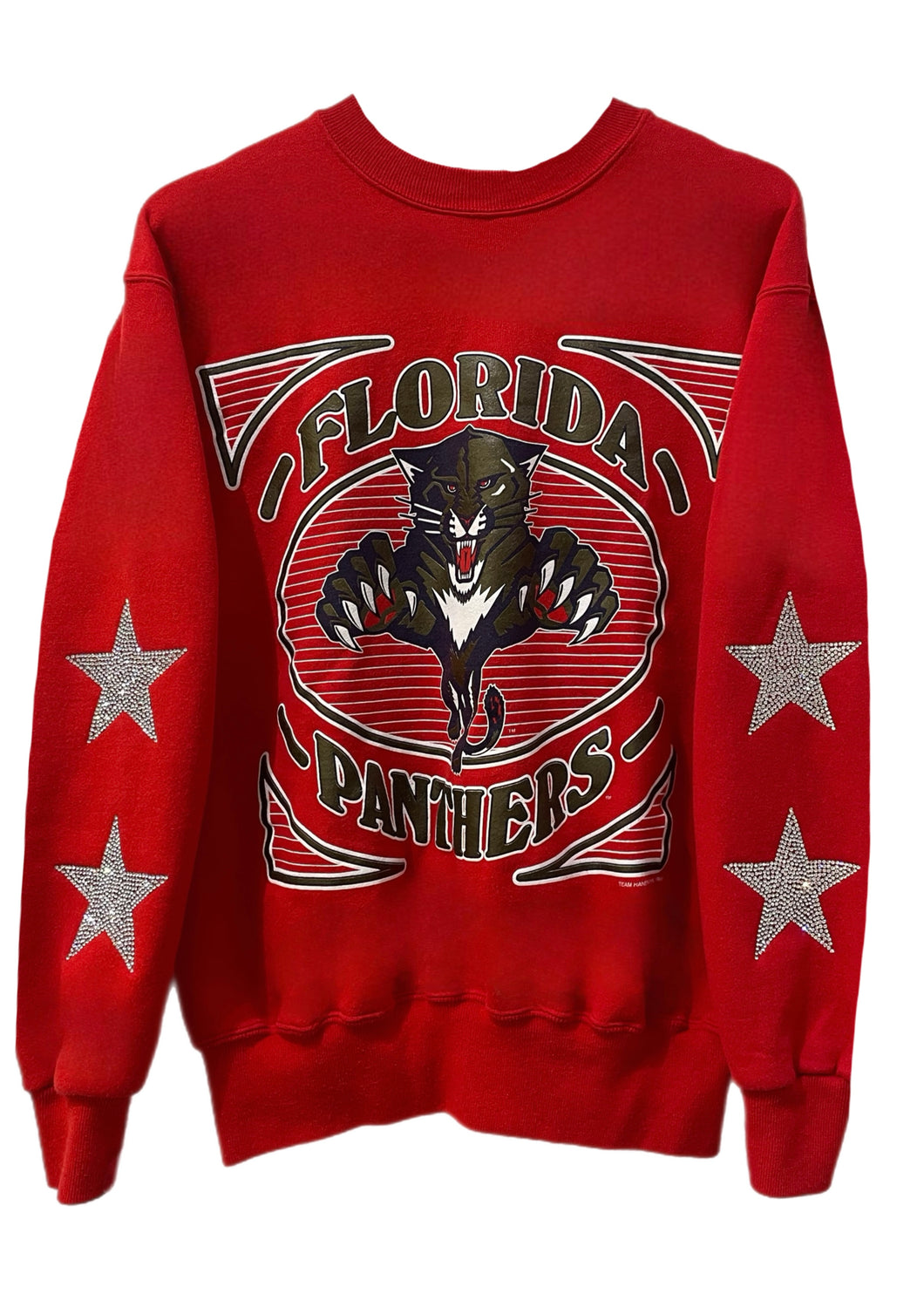 Florida Panthers, NHL One of a KIND Vintage 1993 Sweatshirt with Crystal Star Design