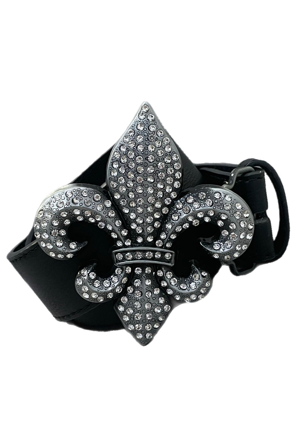 New Orleans Saints, NFL Vintage Limited Edition Belt Buckle with All Over Crystals with New Soft Leather Strap