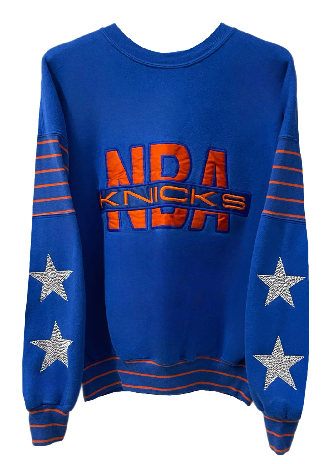 New York NY Knicks, NBA One of a KIND Vintage Sweatshirt with Crystal Star Design