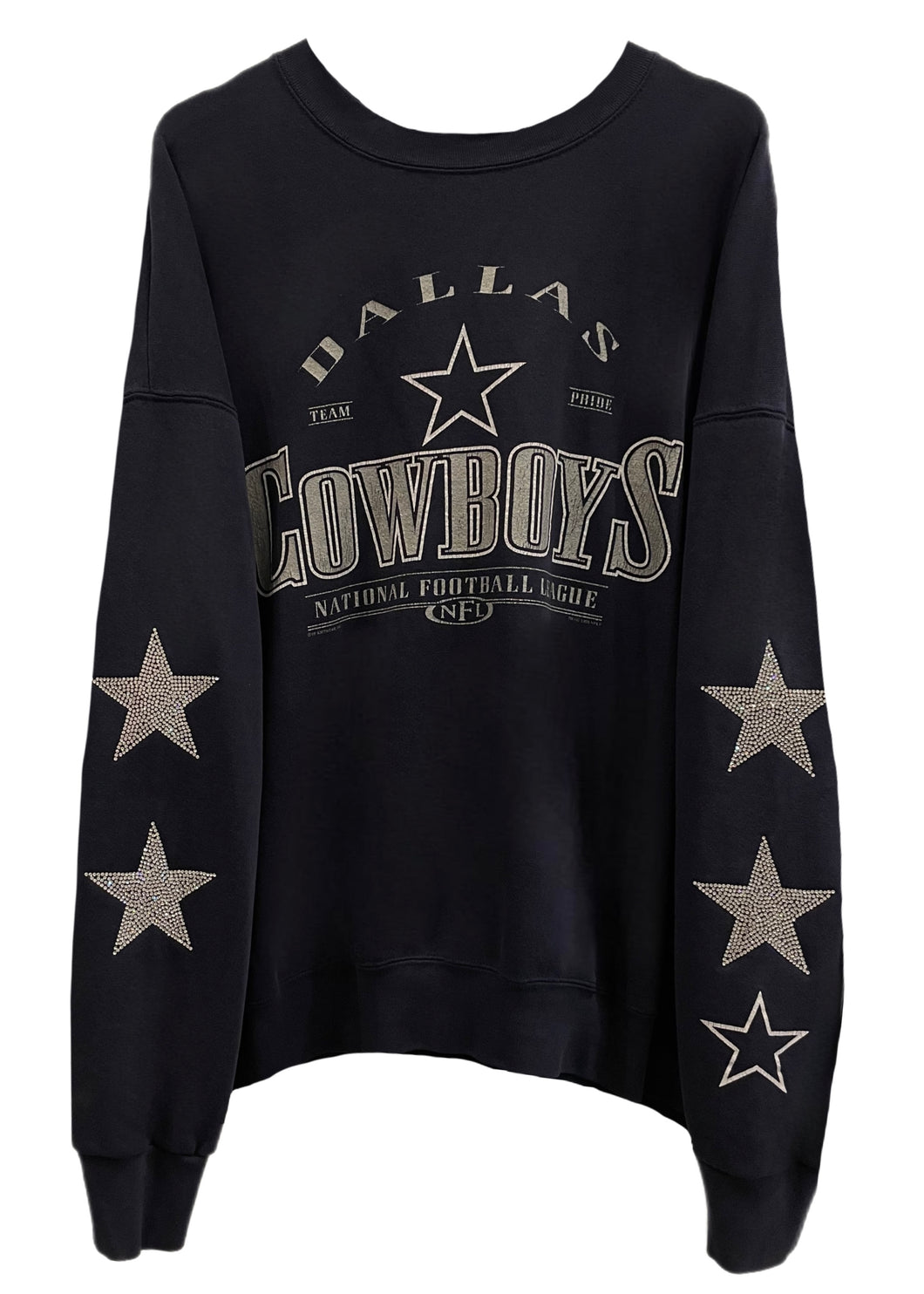 Dallas Cowboys, NFL One of a KIND Vintage Sweatshirt with Crystal Star Design