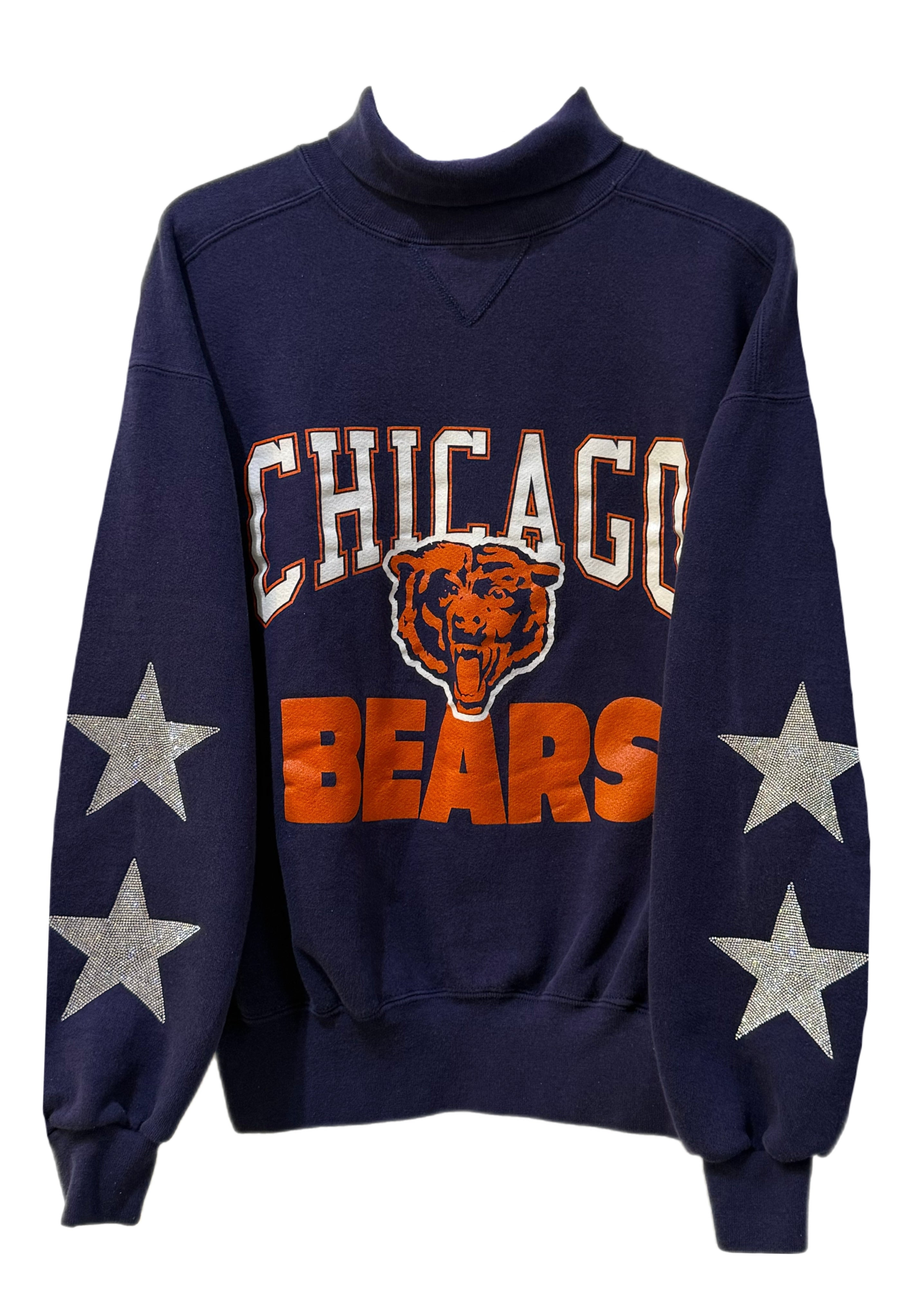 Chicago Bears, Football One of a KIND Vintage Mockneck Sweatshirt