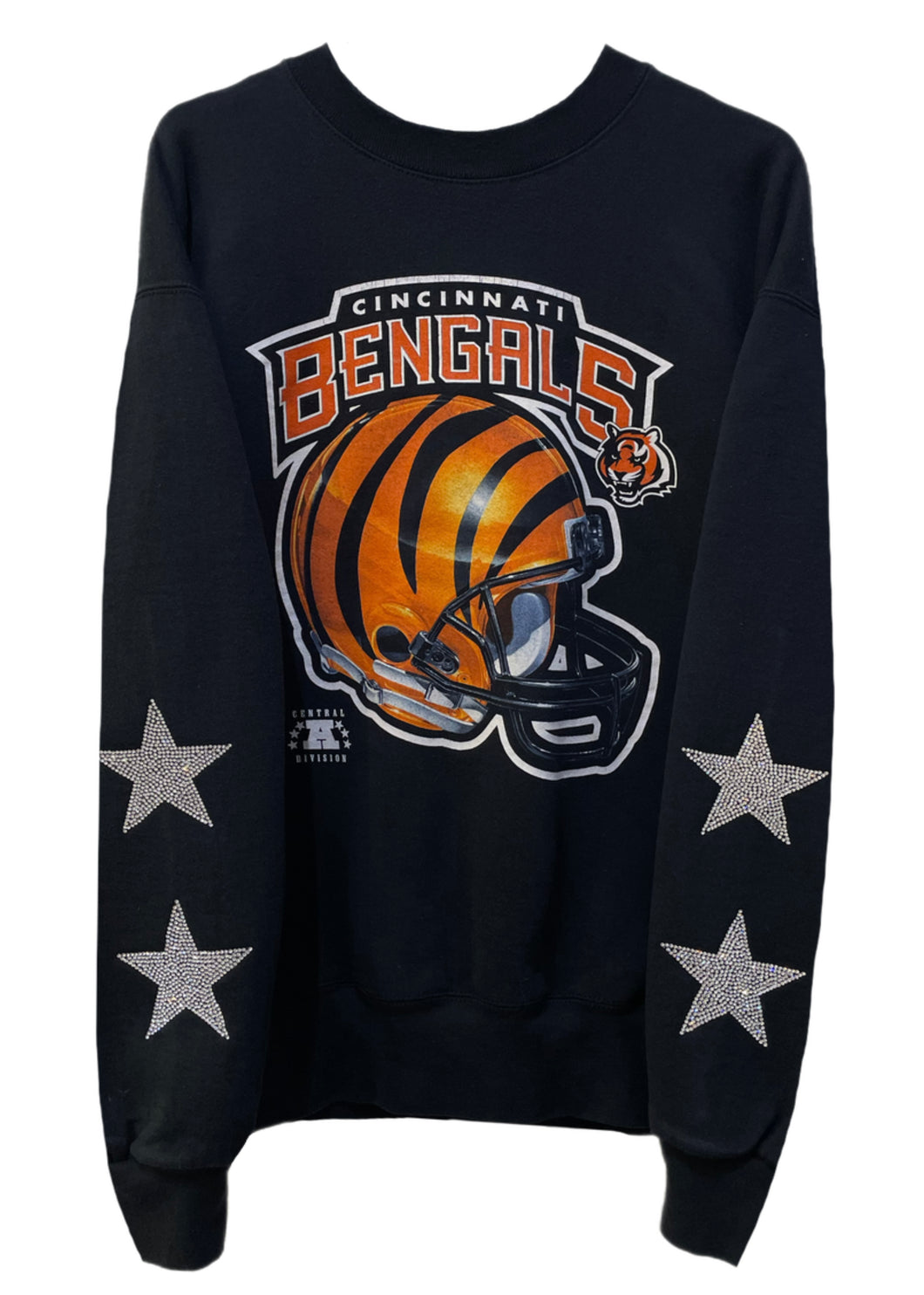 Cincinnati Bengals, Football One of a KIND Sweatshirt with Crystal Star Design