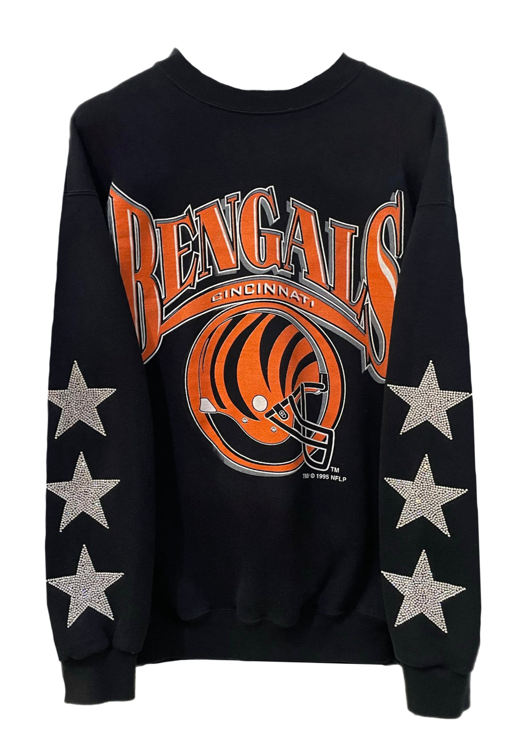 Cincinnati Bengals, Football One of a KIND Sweatshirt with Three Crystal Star Design