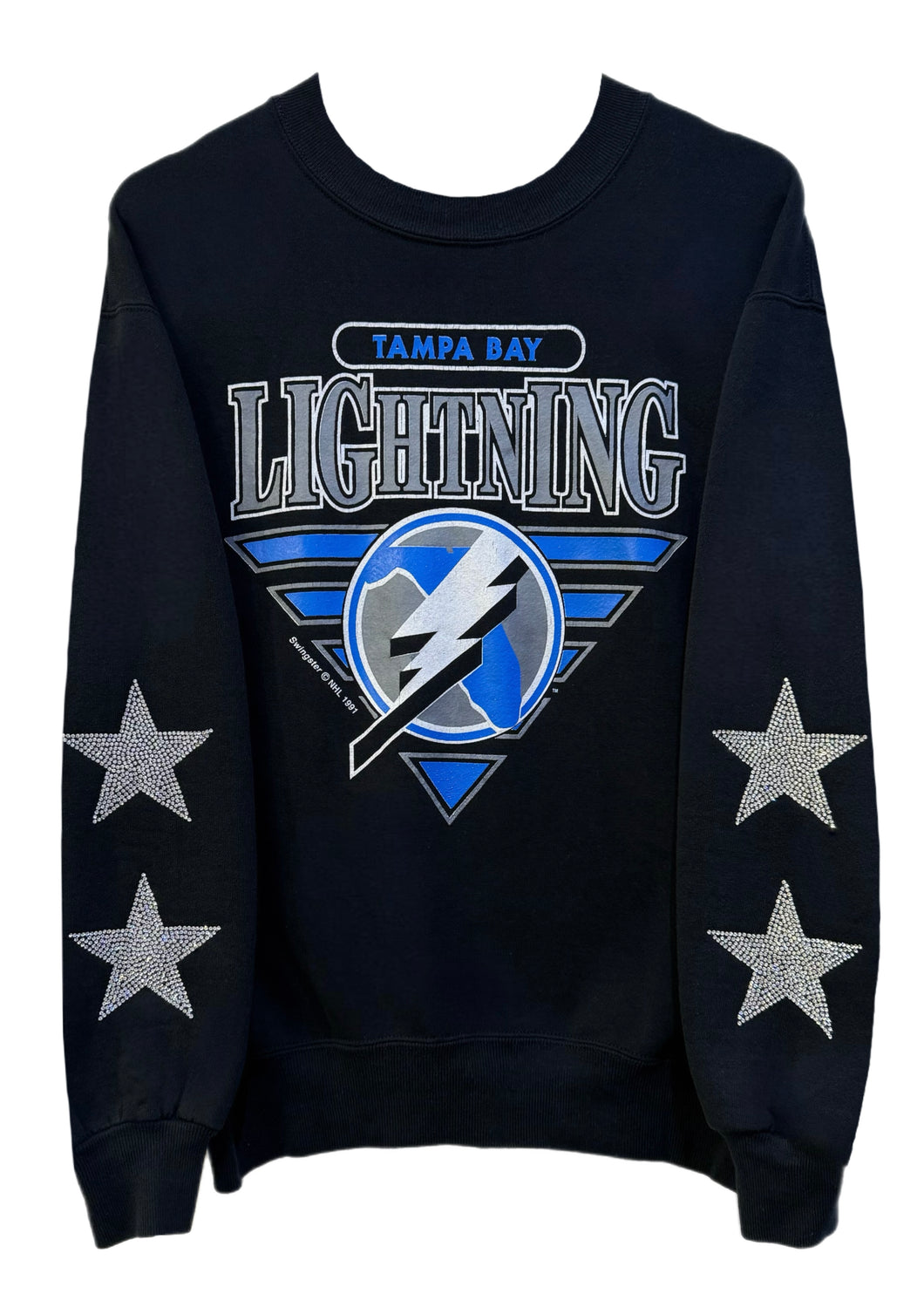 Tampa Bay Lightning, Hockey One of a KIND vintage sweatshirt with Crystal Star Design