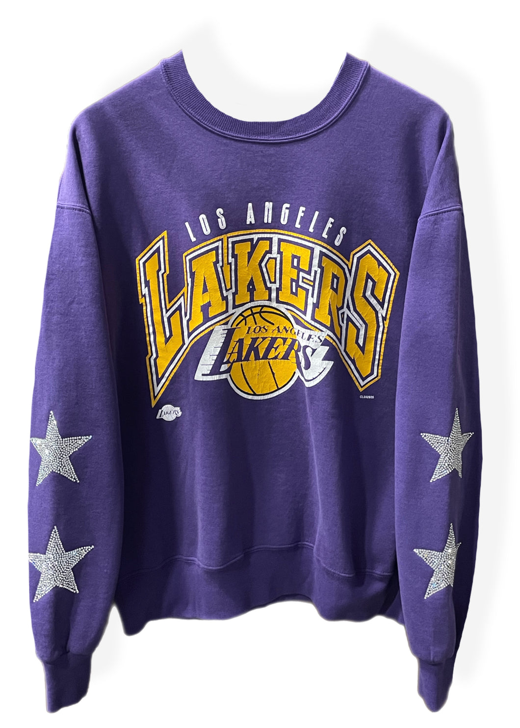 LA Lakers, Basketball One of a KIND Vintage Sweatshirt with Crystal Star Design