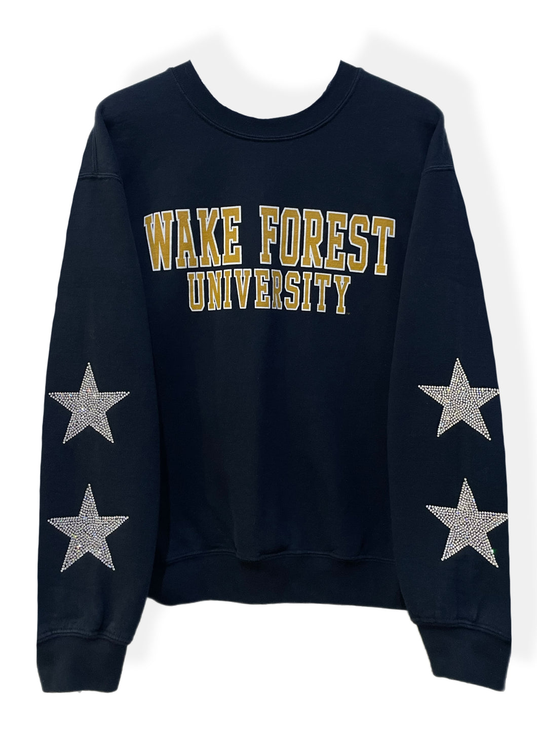 Wake Forest University, One of a KIND Vintage Sweatshirt with Crystal Star Design