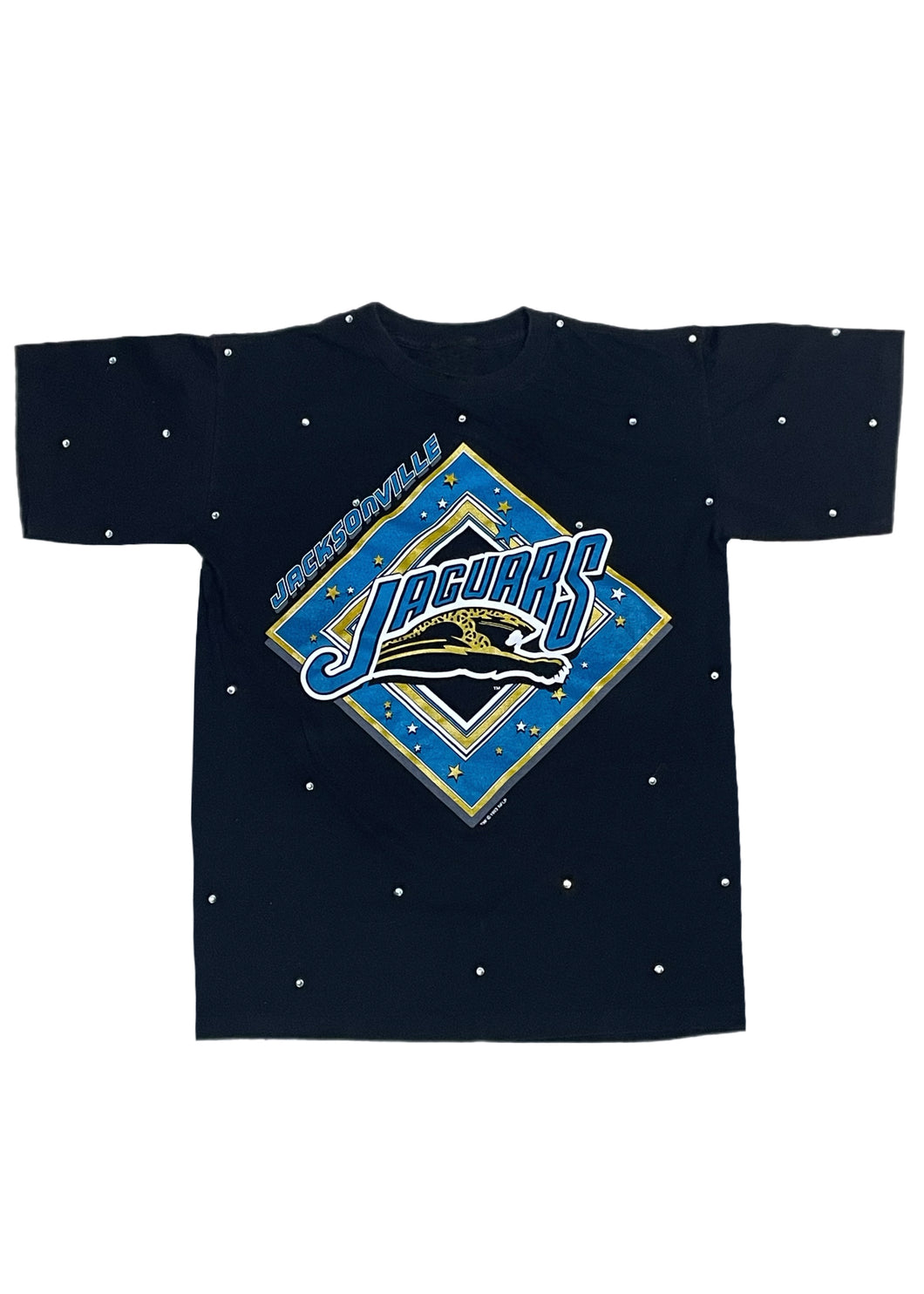 Jacksonville Jaguars, Football One of a KIND Vintage Shirt with all over Crystal design