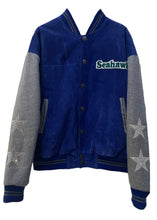 Load image into Gallery viewer, Seattle Seahawks, Football “Super Rare Find” One of a KIND Vintage Jacket with Crystal Star Design With Custom Name &amp; Nimbet
