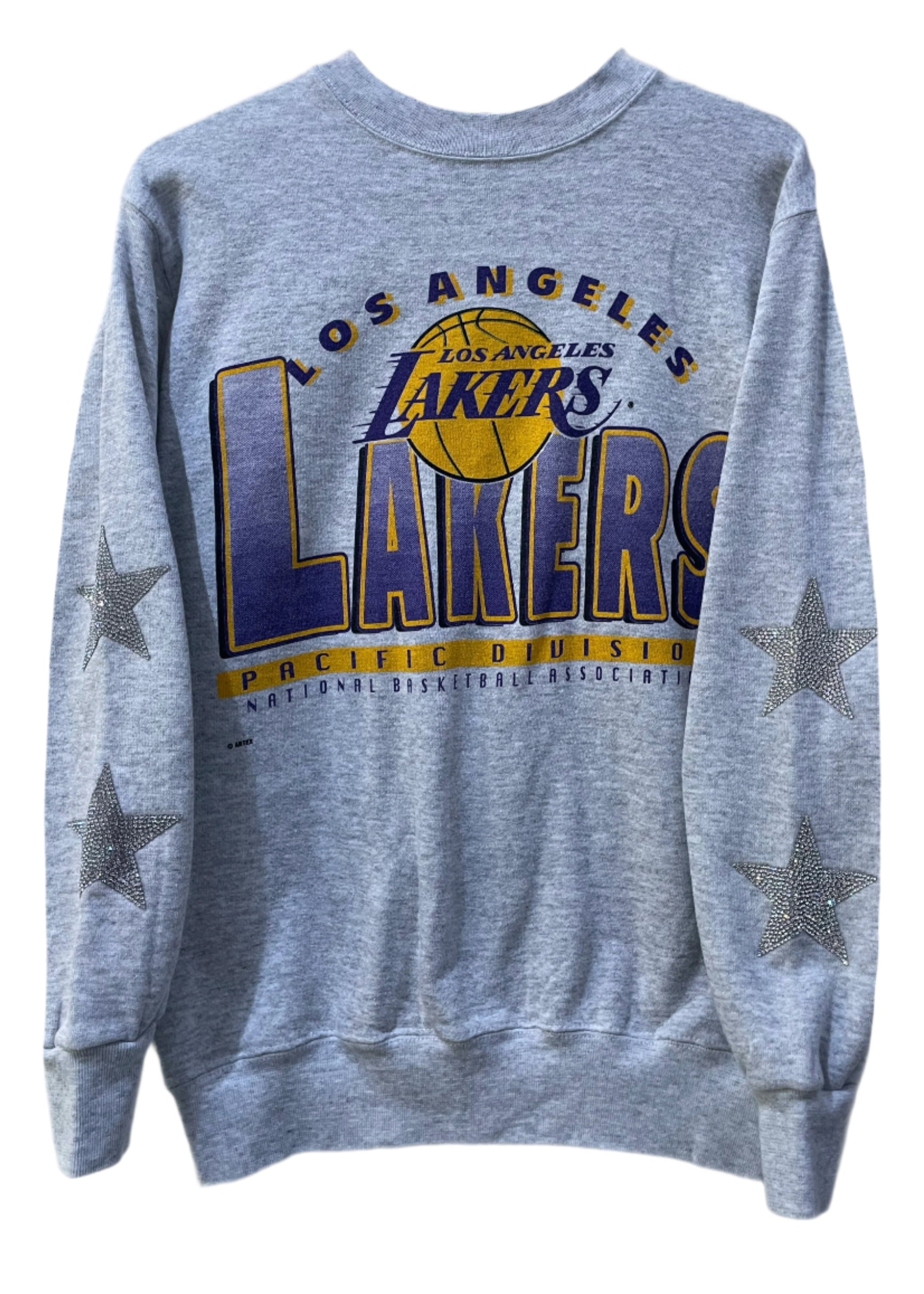 LA Lakers Basketball One of a KIND Vintage LAKERS Sweatshirt with Crystal Star Design