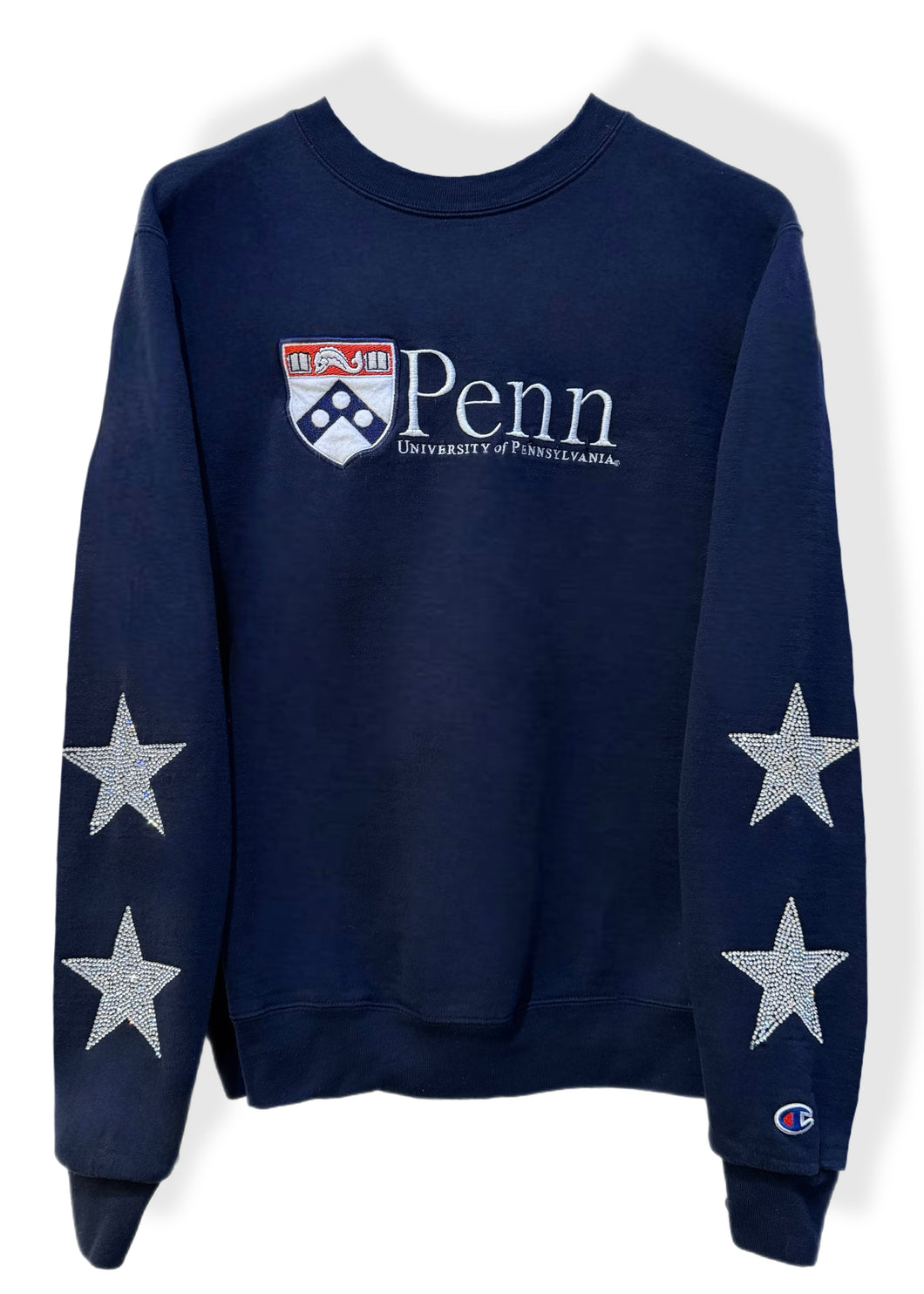 University Pennsylvania, One of a KIND Vintage Sweatshirt with Crystals Star Design