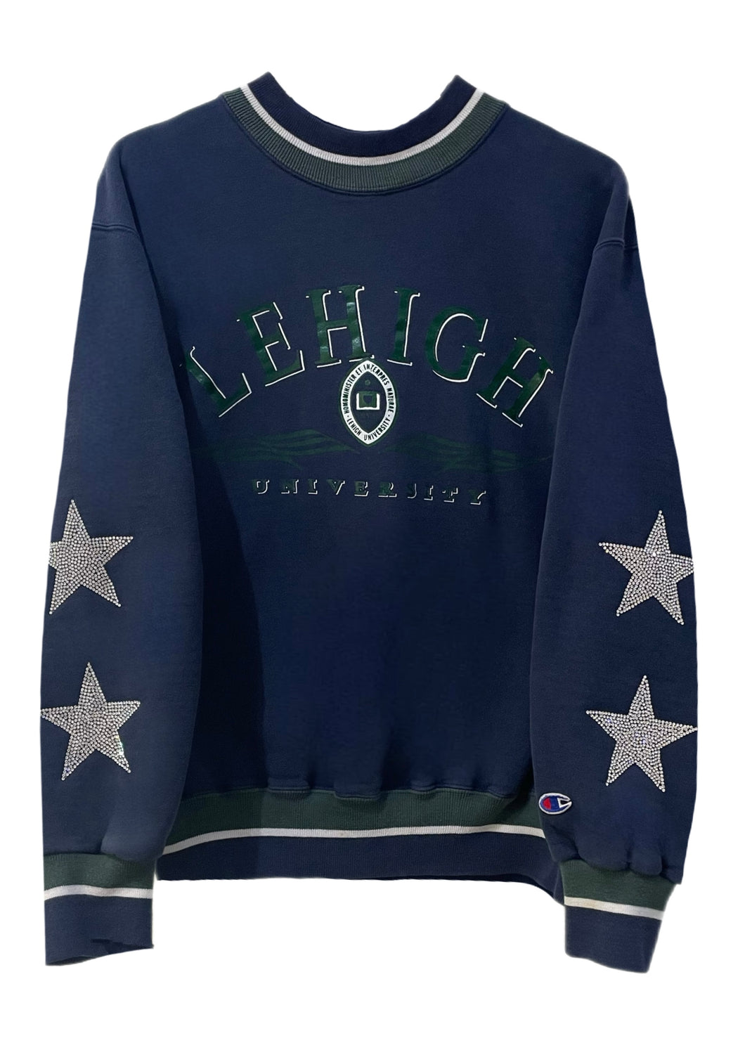 Lehigh University, One of a KIND Vintage Sweatshirt with Crystals Star Design