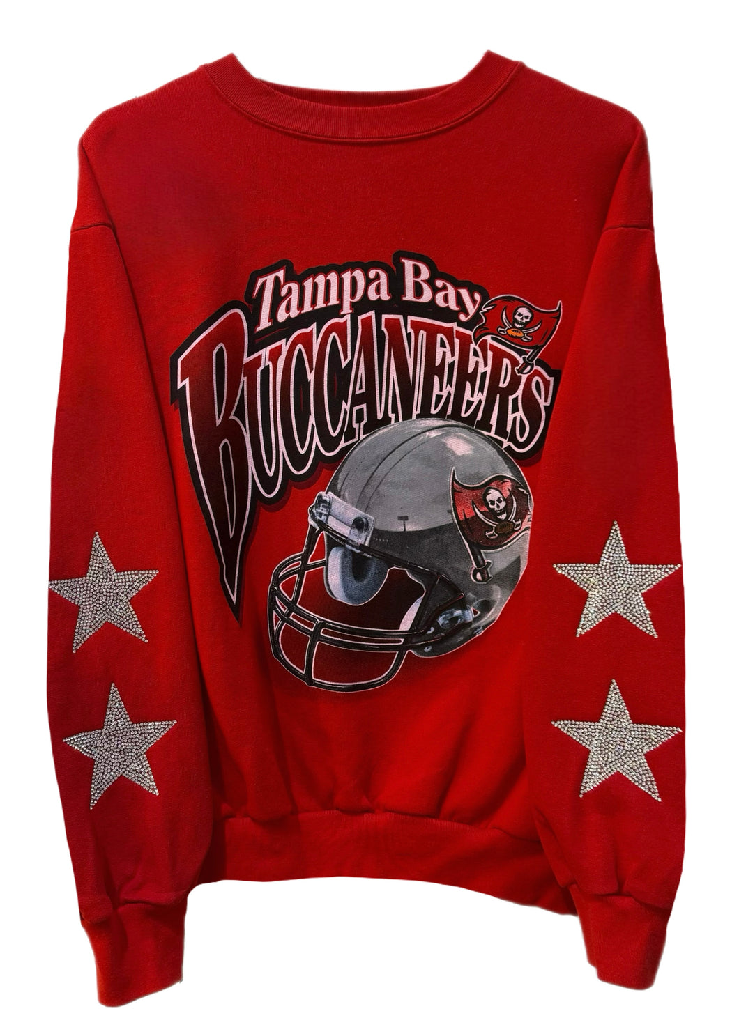 Tampa Bay Buccaneers, Football One of a KIND Vintage Sweatshirt with Crystal Star Design