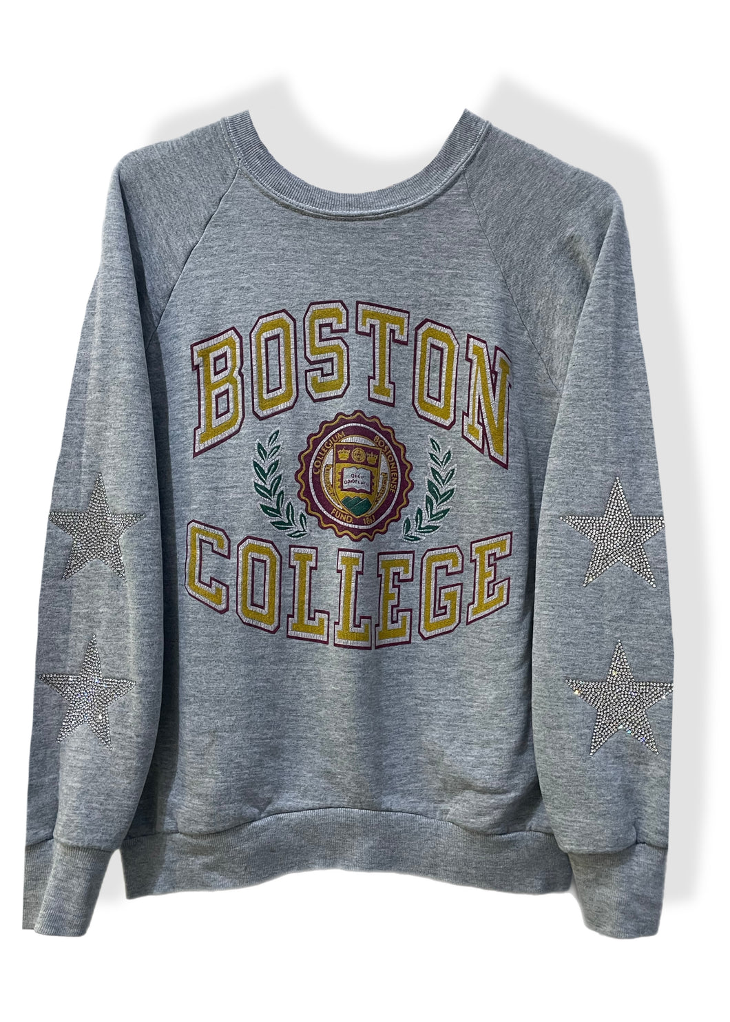 Boston College, BC One of a KIND Vintage “Rare Find” Sweatshirt with Crystal Star Design