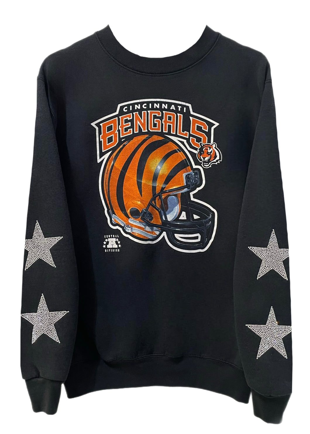 Cincinnati Bengals, Football One of a KIND Sweatshirt with Crystal Star Design