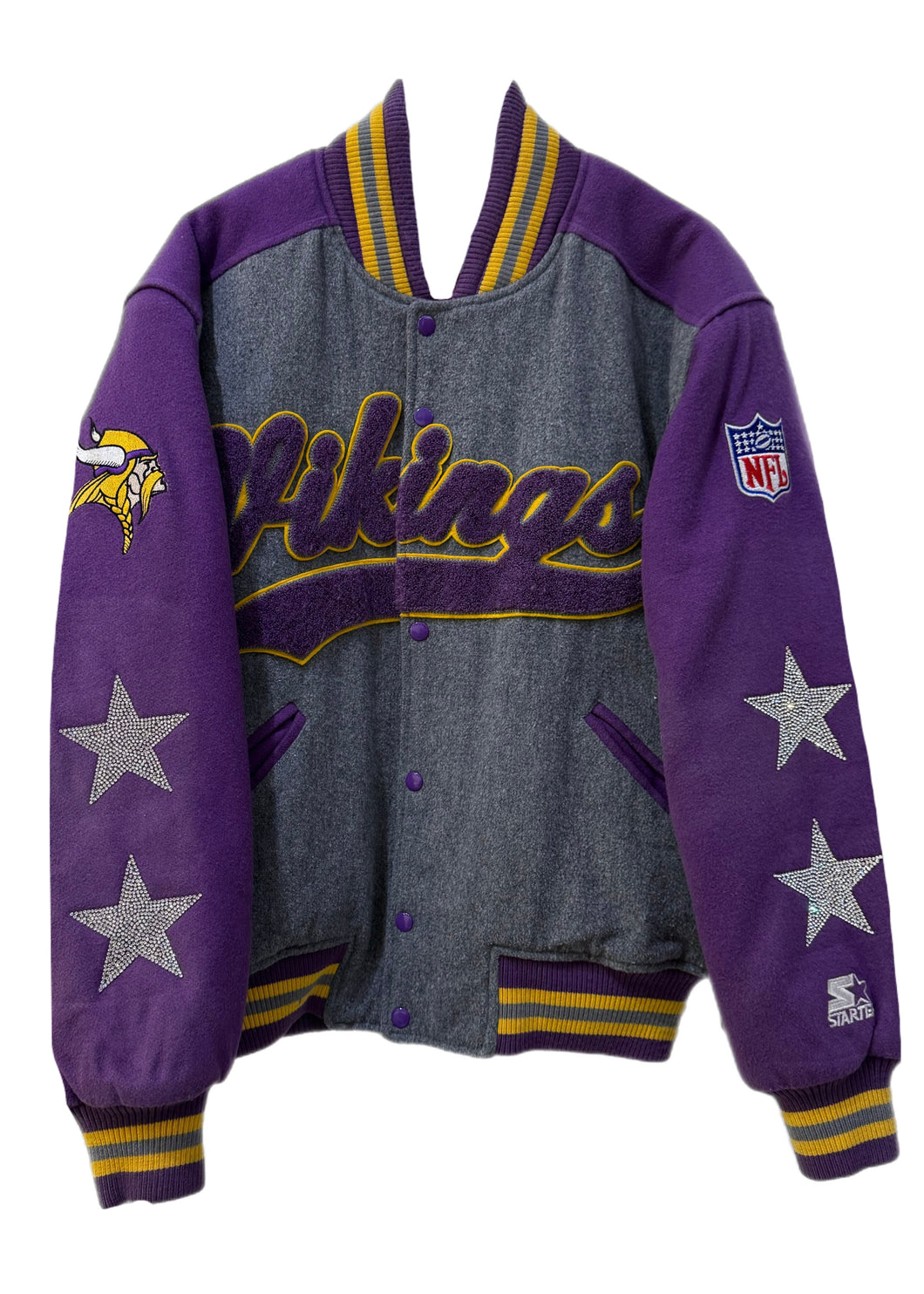 Minnesota Vikings, Football One of a KIND Vintage Jacket with Crystal Star Design