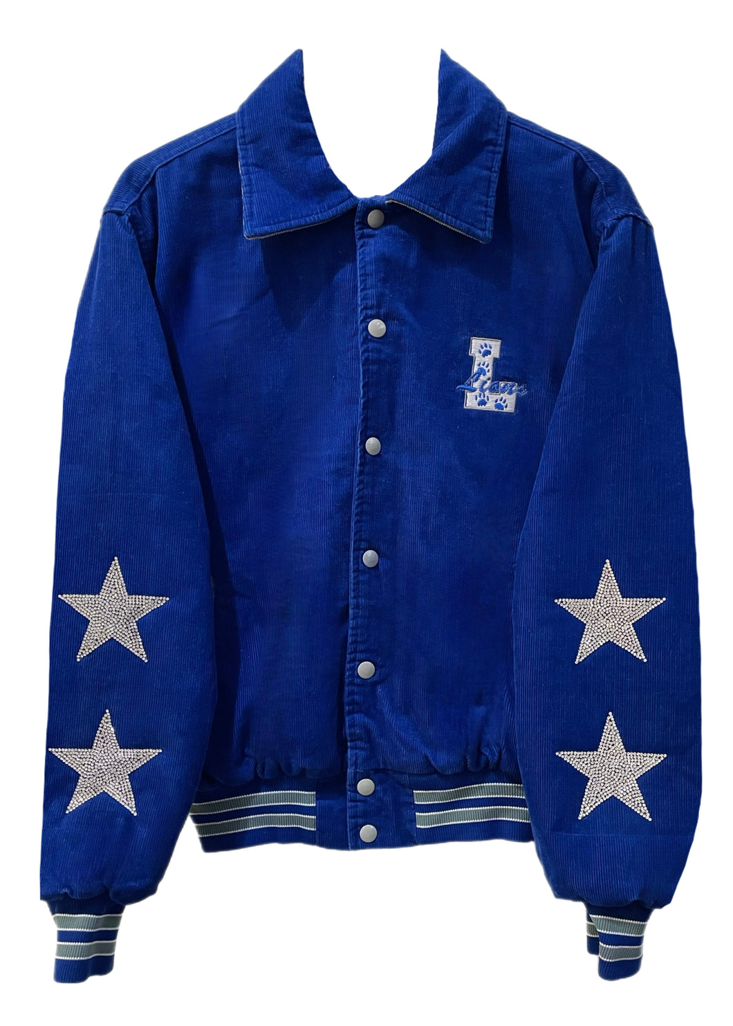 Detroit Lions, Football One of a KIND “Rare Find” Vintage Jacket with Crystal Star Design