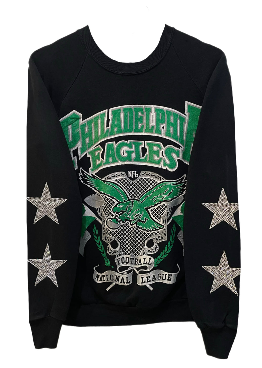 Philadelphia Eagles, Football One of a KIND Vintage Sweatshirt with Crystal Star Design