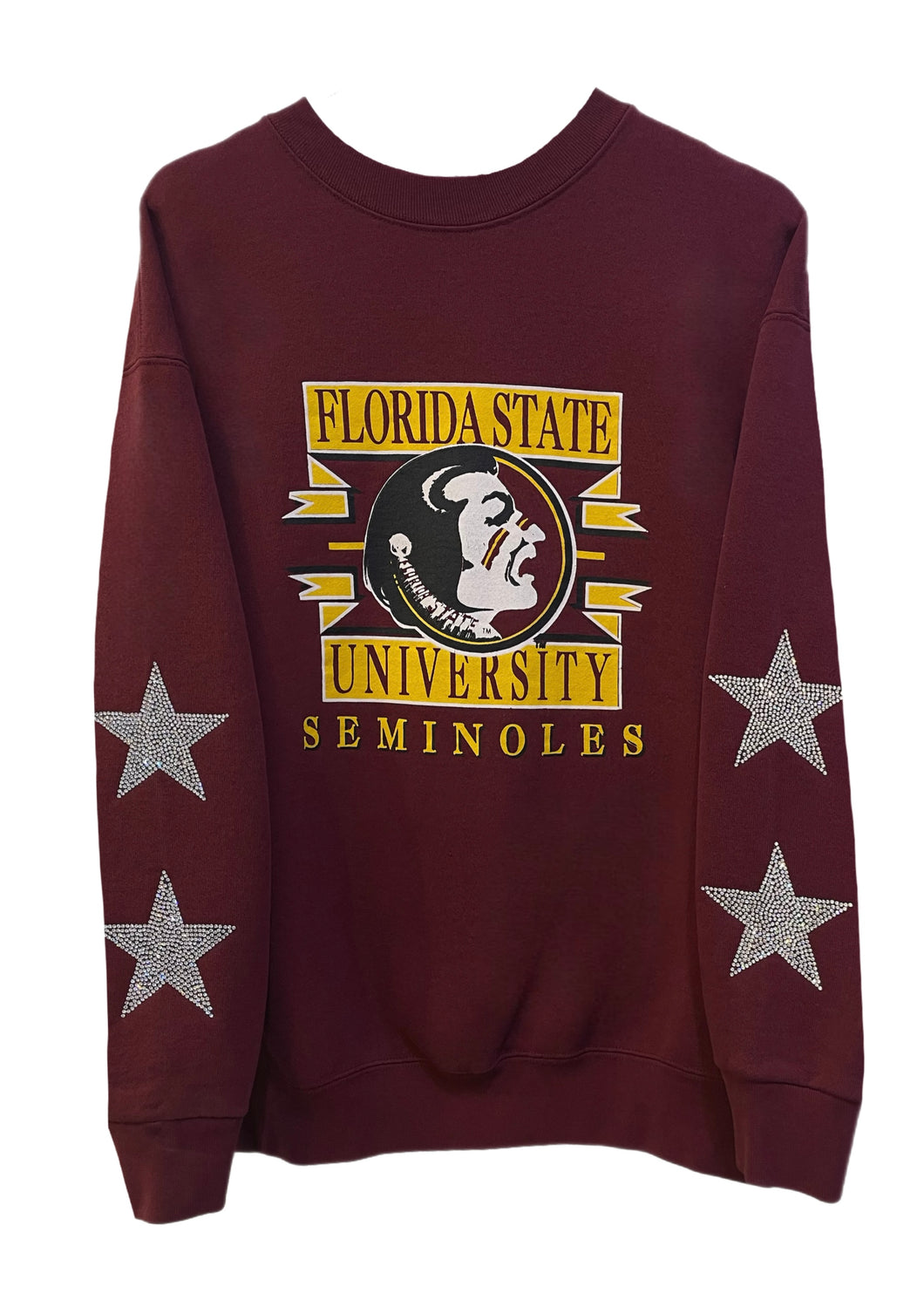 Florida State University, FSU One of a KIND Vintage Sweatshirt with Crystal Star Design