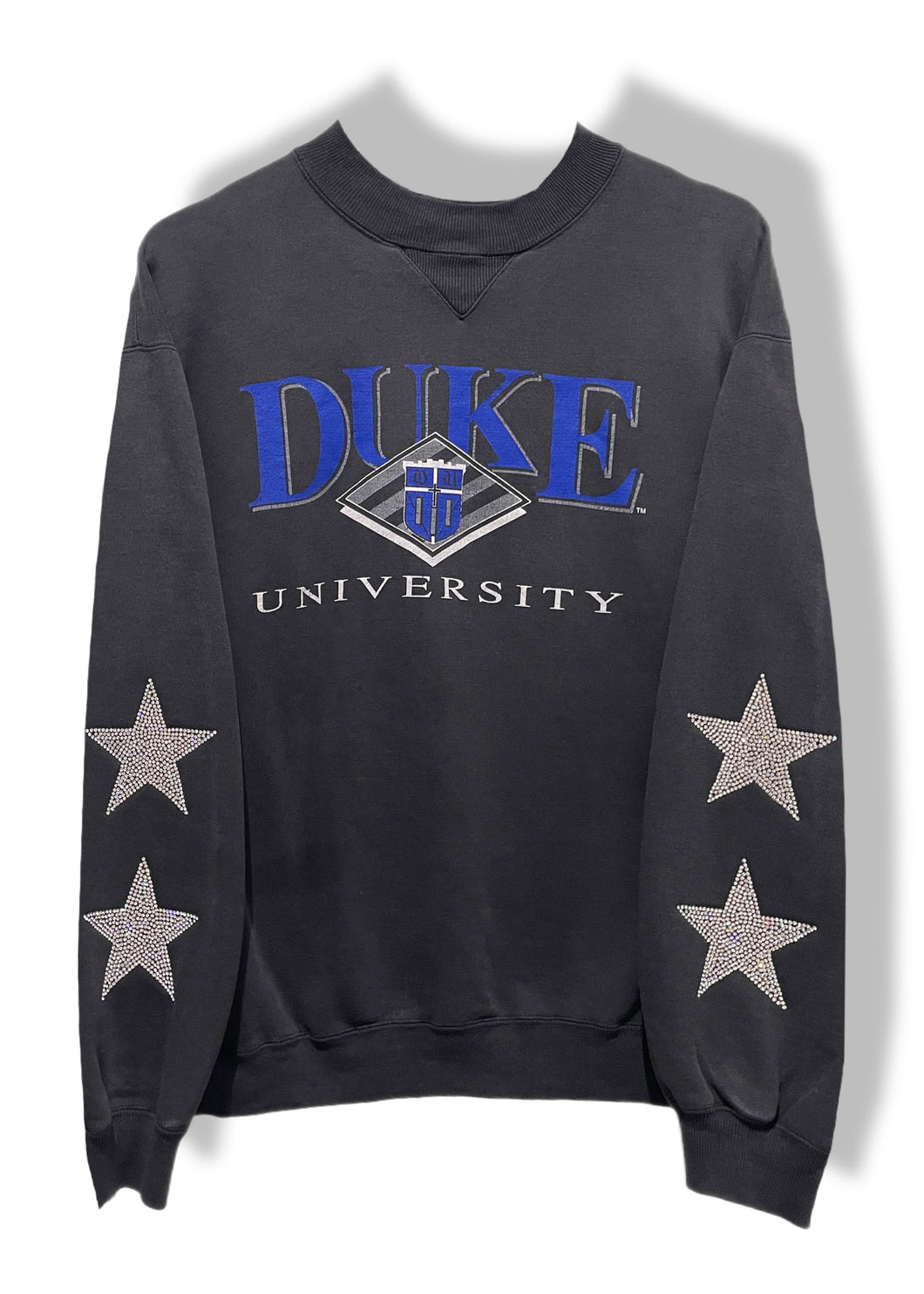 Duke Univeristy, One of a KIND Vintage Sweatshirt with Crystal Star Design