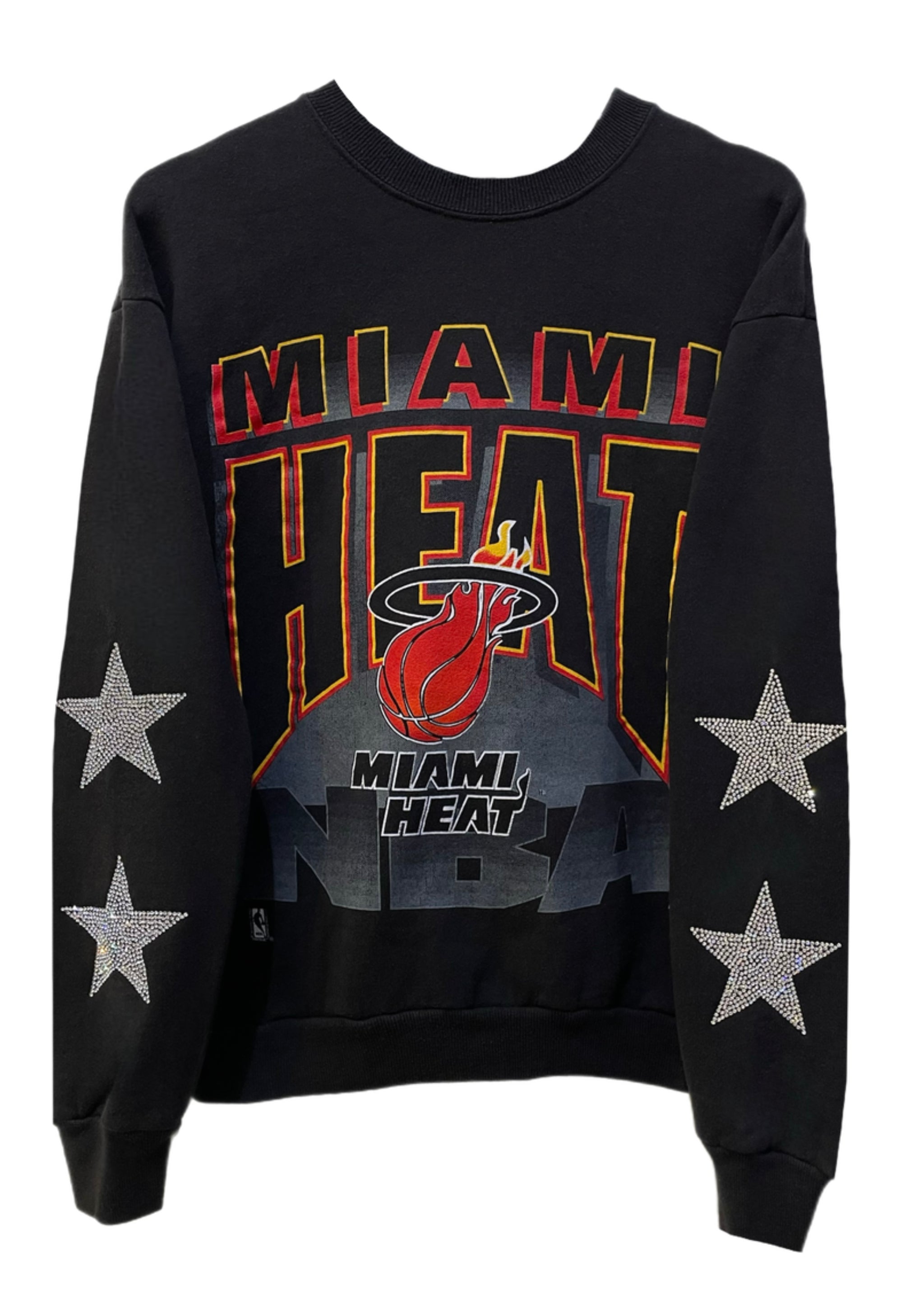 Miami Heat Basketball One of a KIND Vintage Sweatshirt with Crystal S ShopCrystalRags