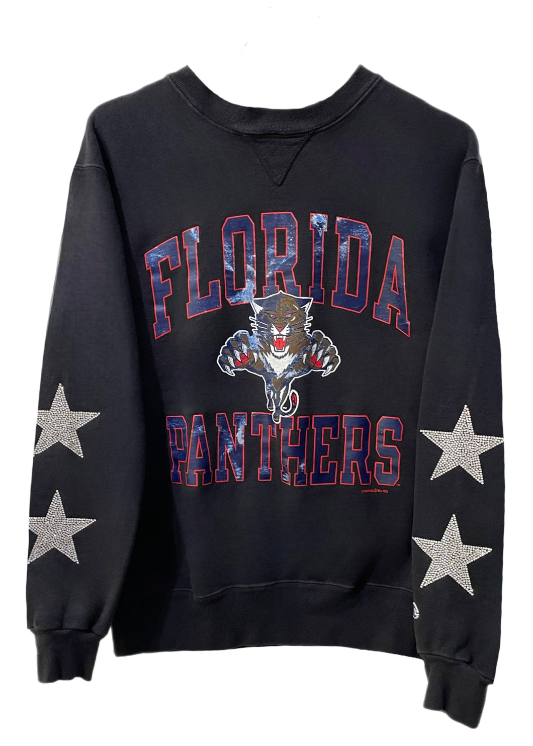 Florida Panthers, Hockey One of a KIND Vintage Sweatshirt with Crystal Star Design