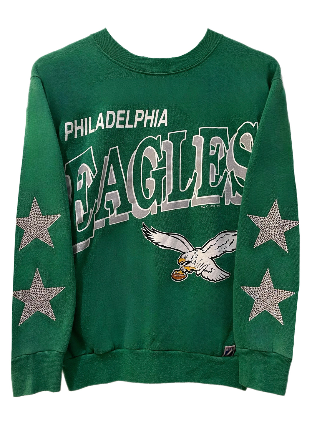 Philadelphia Eagles, Football One of a KIND Vintage Sweatshirt with Crystal Star Design