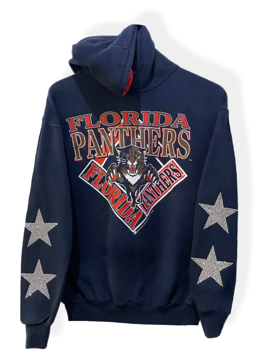 Florida Panthers, Hockey One of a KIND Vintage Hoodie with Crystal Star Design