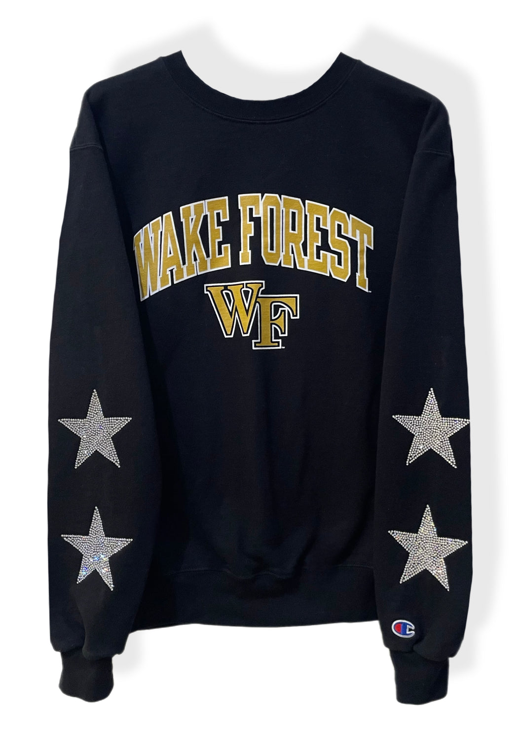 Wake Forest University, One of a KIND Vintage Sweatshirt with Crystal Star Design