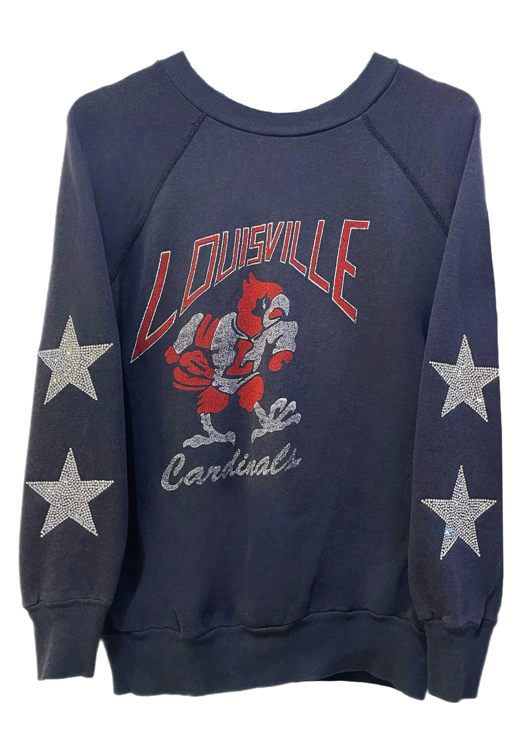 University of Louisville, Cardinals, One of a KIND Vintage Sweatshirt with Crystal Star Design