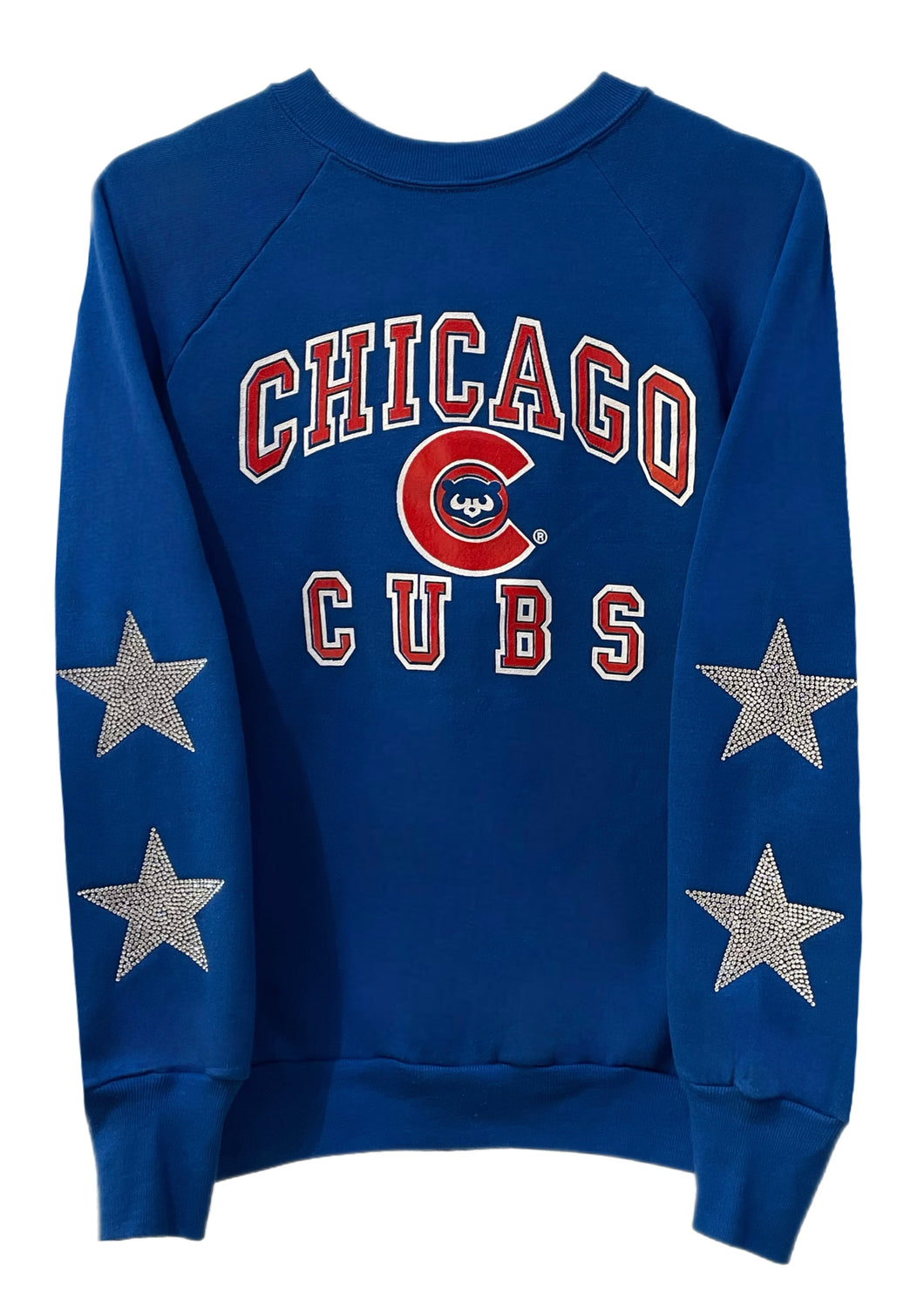 Chicago Cubs, Baseball One of a KIND Vintage Sweatshirt with Crystal Star Design