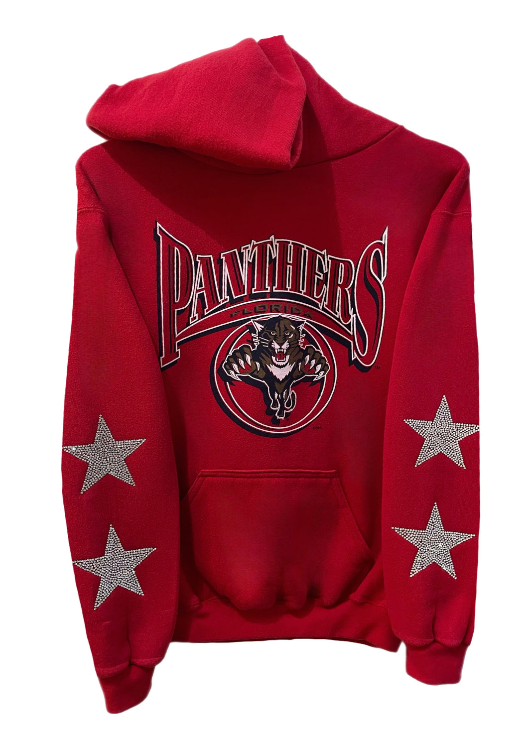 Florida Panthers, Hockey One of a KIND Vintage Hoodie with Crystal Star Design