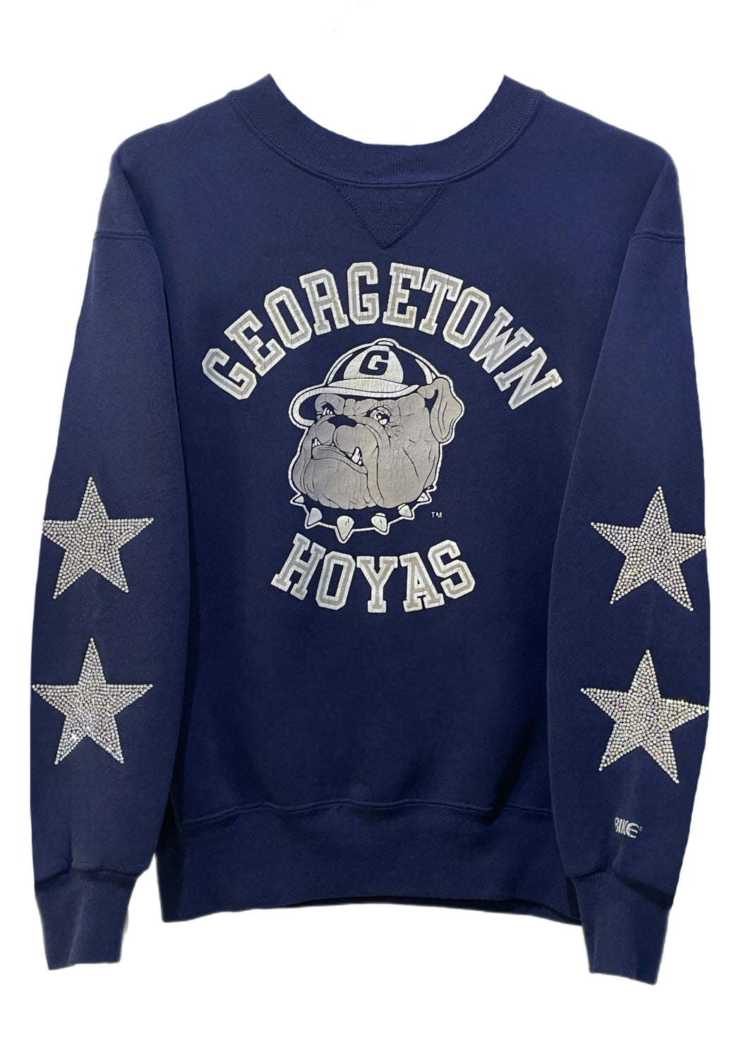 Georgetown University, Hoyas One of a KIND Vintage Sweatshirt with Crystal Star Design