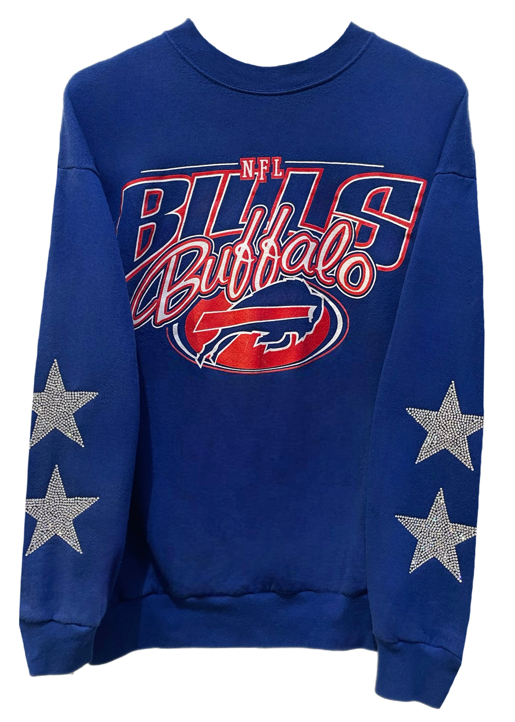 Buffalo Bills, Football One of a KIND Vintage Sweatshirt with Crystal Star Design