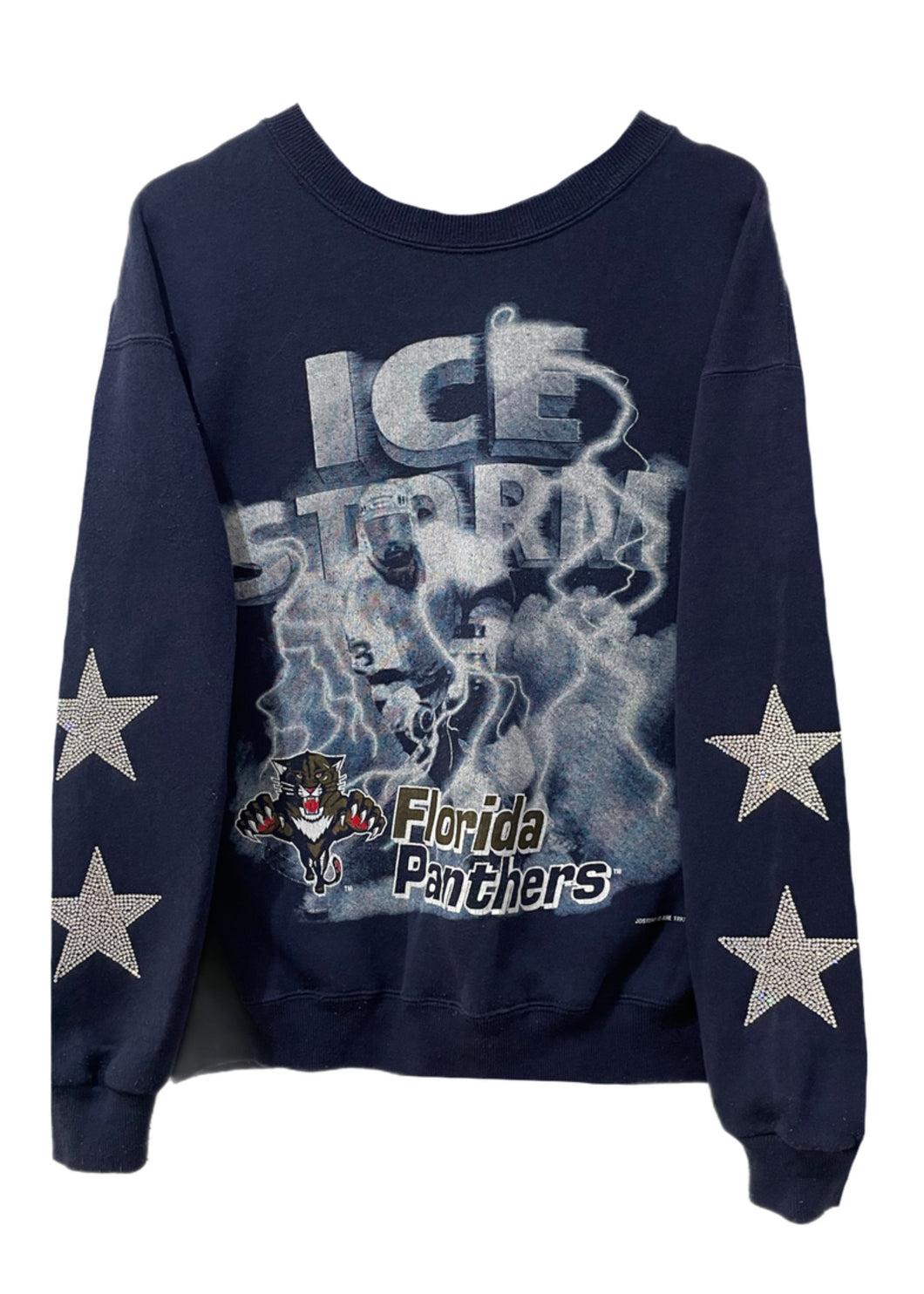 Florida Panthers, NHL One of a KIND Vintage Sweatshirt with Crystal Star Design