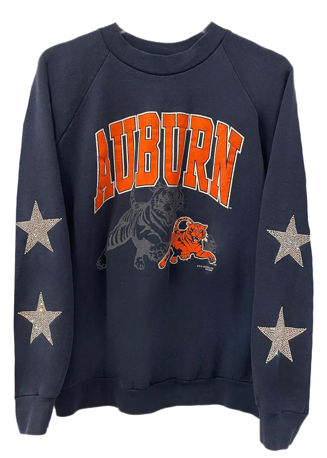 Auburn University, Tigers One of a KIND Vintage Sweatshirt with Crystal Star Design.