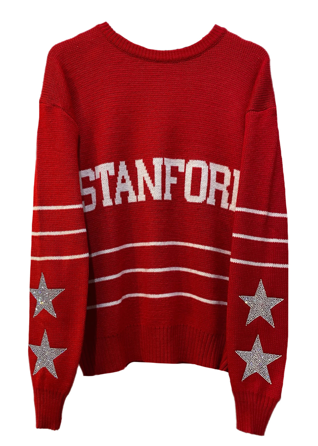 Stanford University, One of a KIND Vintage Knit Sweater with Crystal Star Design