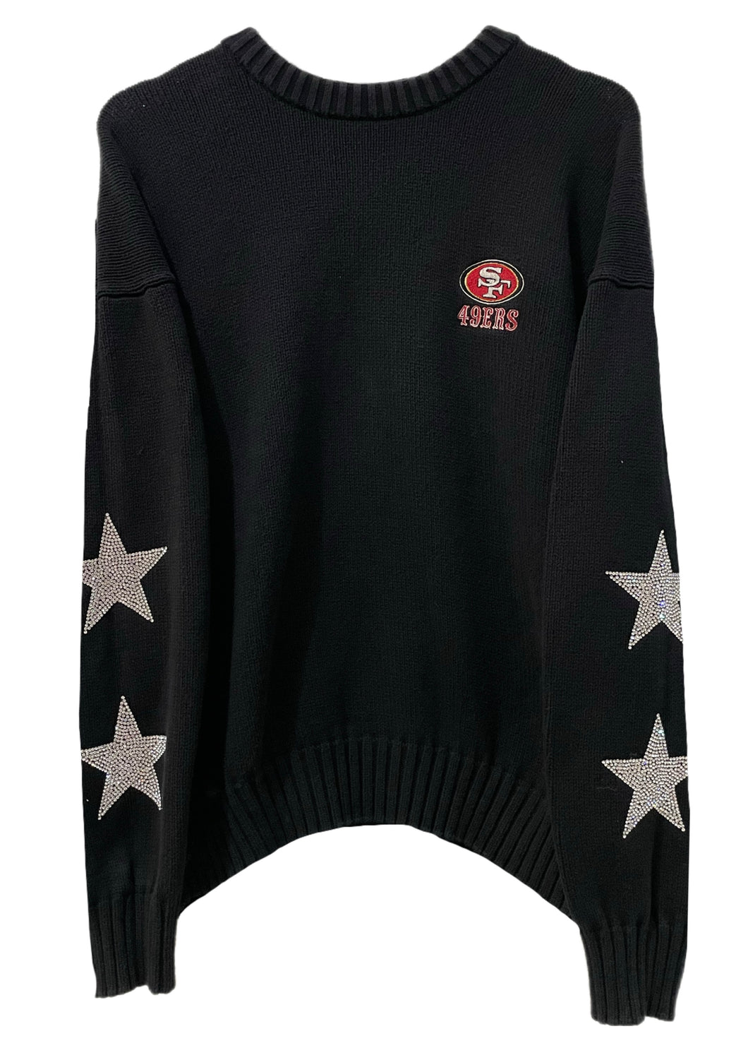 San Francisco 49ers, Football One of a KIND Vintage “Rare Find” Knit Sweater with Crystal Star Design