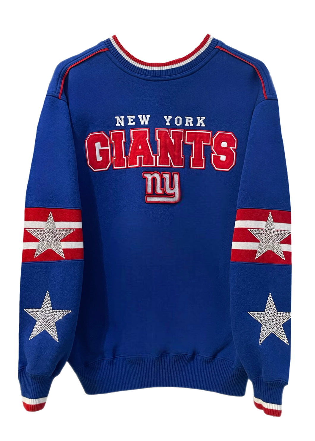 NY Giants, Football One of a KIND Vintage Sweatshirt with Crystal Star Design