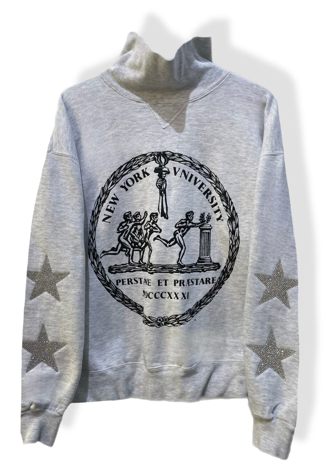 New York University, NYU One of a KIND Vintage Sweatshirt with Crystal Star Design