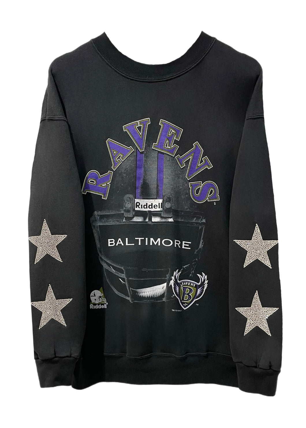 Baltimore Ravens, NFL One of a KIND Vintage Sweatshirt with Crystal Star Design